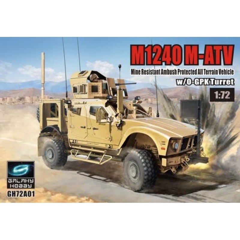1/72 M1240 M-ATV w/O-GPK Turret Mine Resistant Ambush Protected All Terrain Vehicle