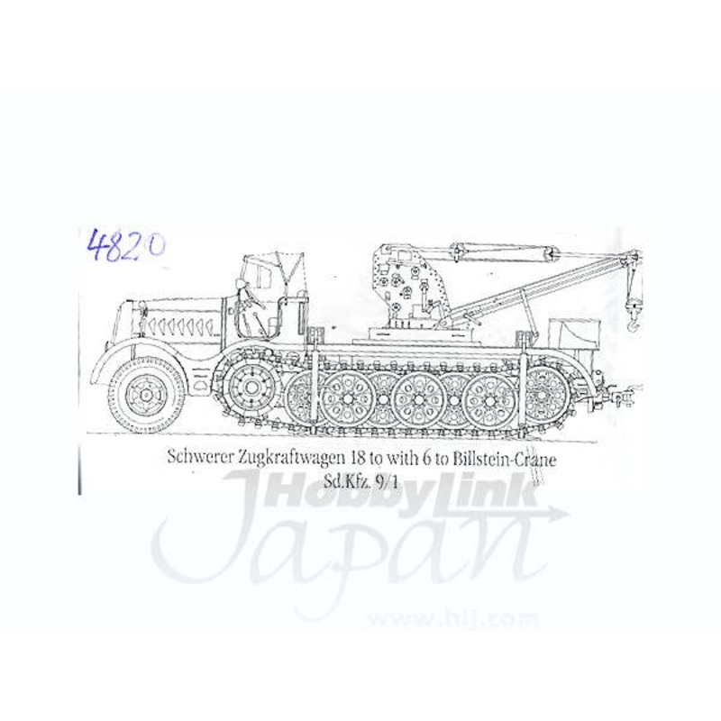 1/48 Schwerer zugkraftwagen 18 to with 6 to Billstein-Crane Sd.Kfz. 9/1