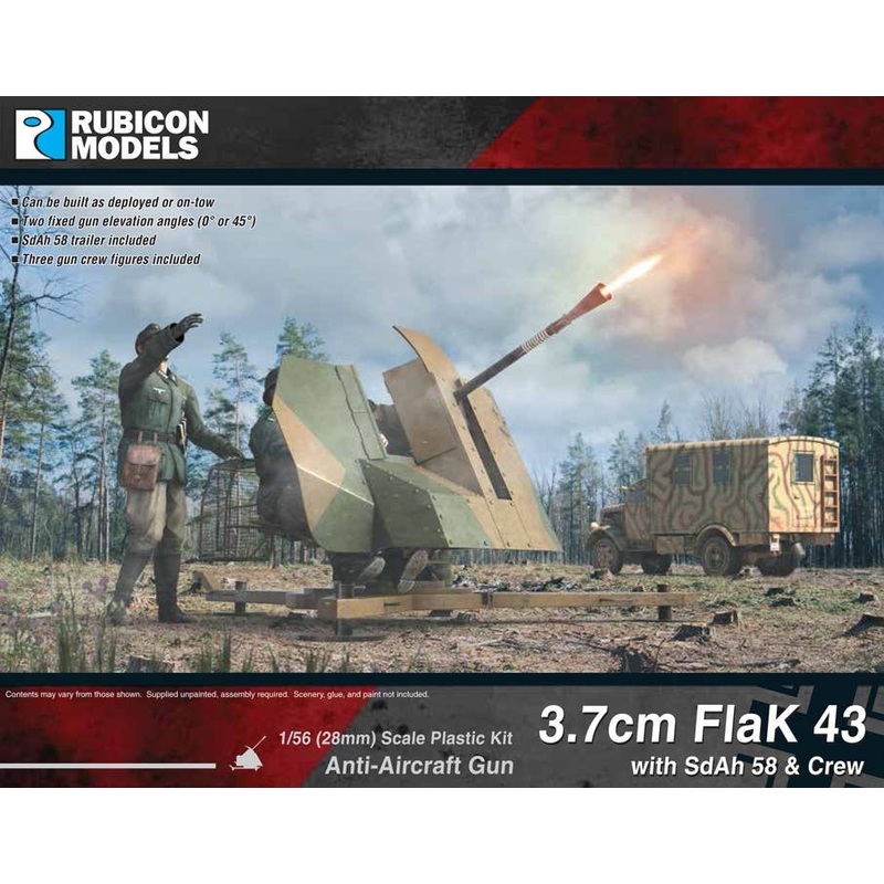 1/56 3.7cm FlaK 43 w/Sd.Ah 58 Trailer & Crew