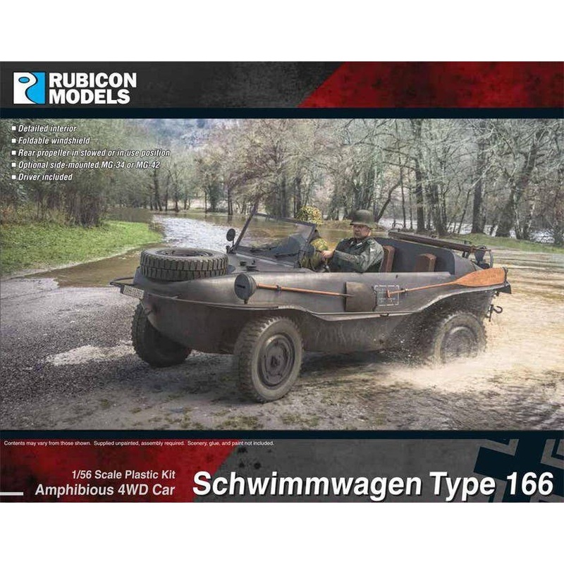 1/56 Amphibious 4WD Car Schwimmwagen Type 166