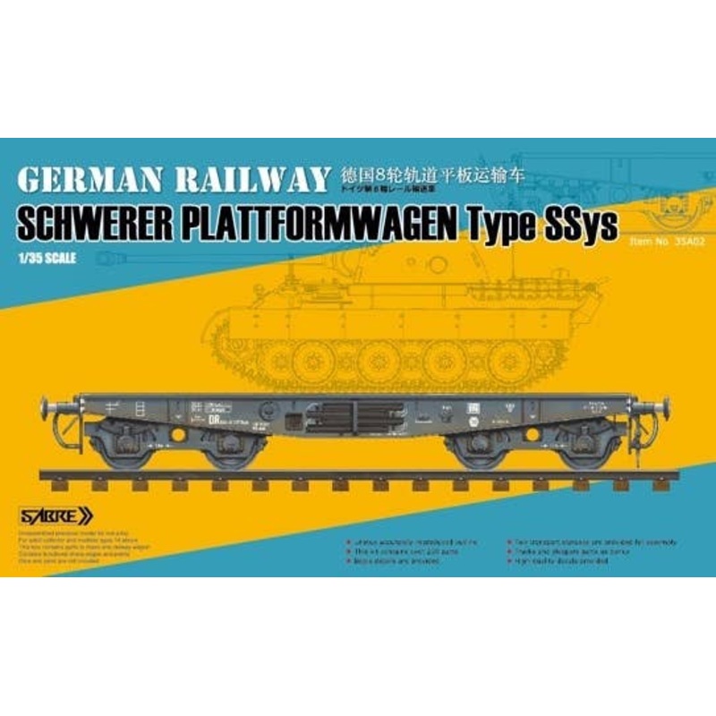 1/35 German Railway Schwerer Plattformwagen Type SSys