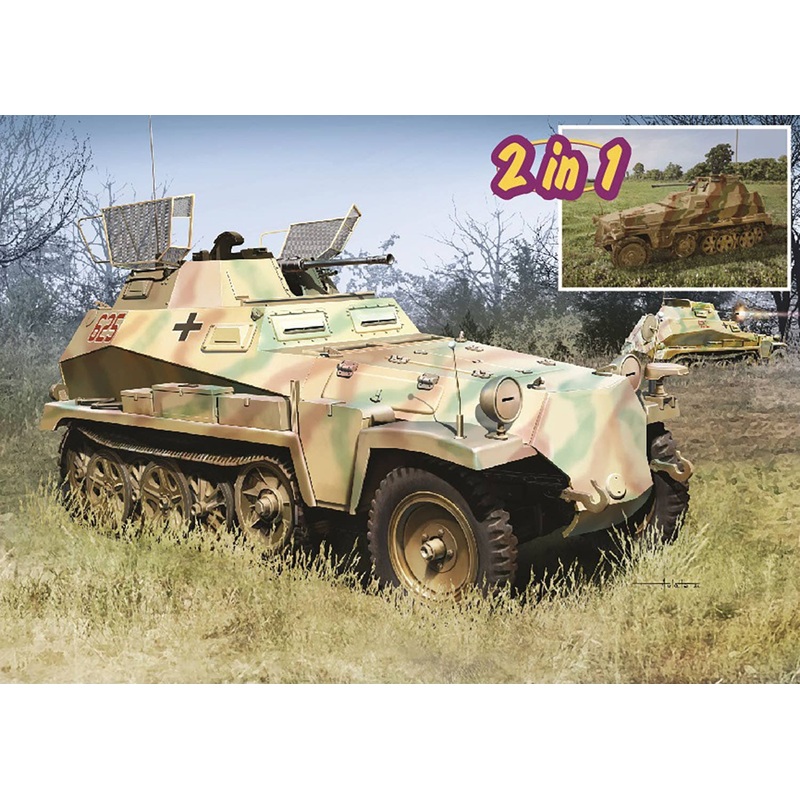 1/35 WW.II German Sd.Kfz.250/9 2cm Gun Armored Reconnaissance Vehicle with Sd.Kfz. 250/Z Body