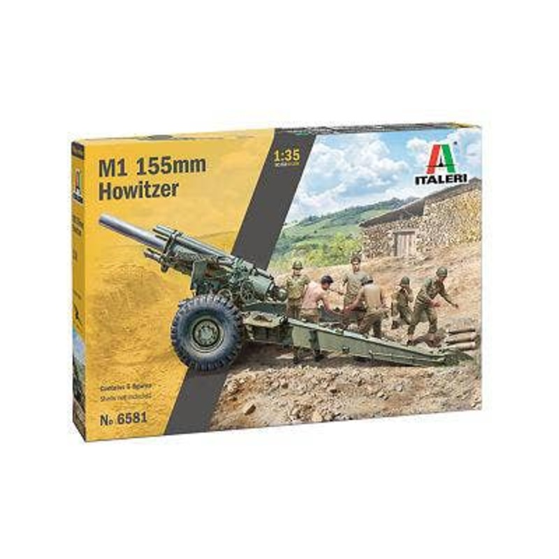 1/35 WWII US M1 155mm Howitzer Artillery Figures (6 included)