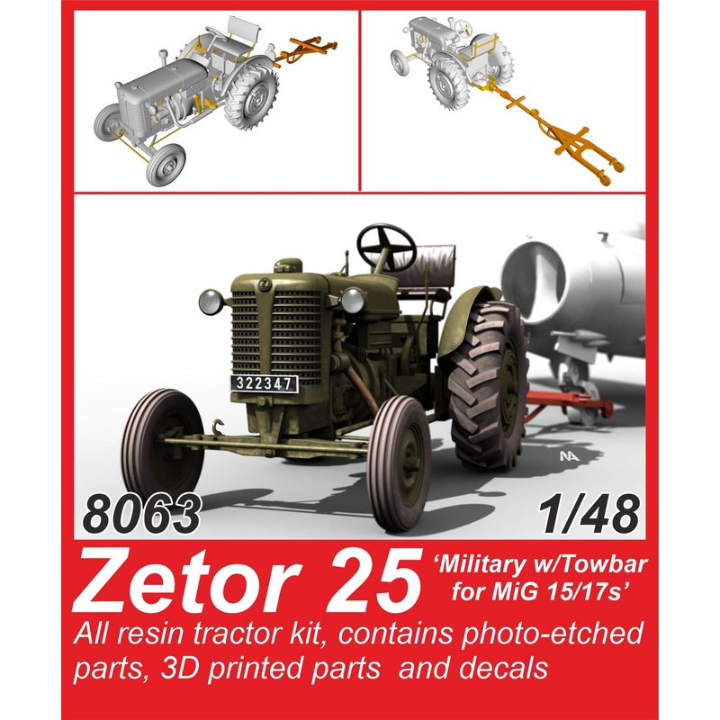1/48 Zetor 25 'Military w/Towbar for MiG 15/17s'