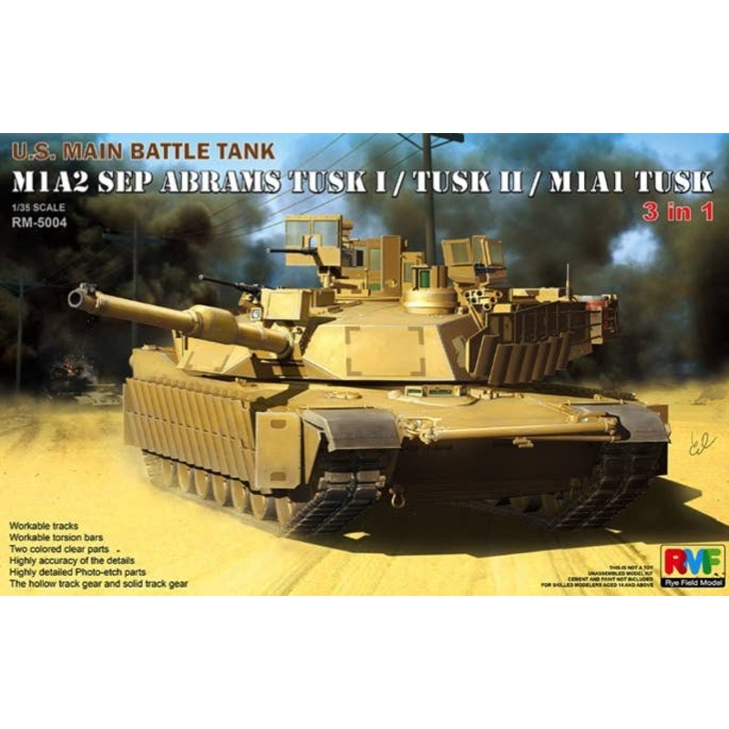 1/35 M1A2 SEP Abrams Tusk I / Tusk II / M1A1 Tusk (3 in 1)