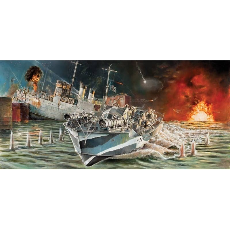 1/35 British Navy Torpedo Boat Vosper MTB 74 St. Nazaire Raid w/Photo-Etched Parts