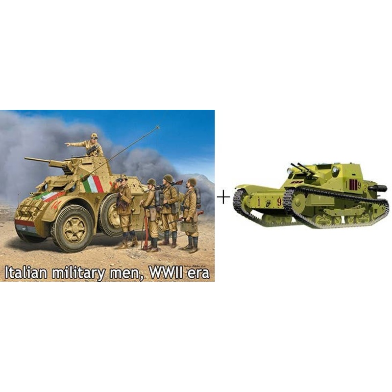 1/35 Collaboration Italian Army Soldier + CVL33 Light Tank