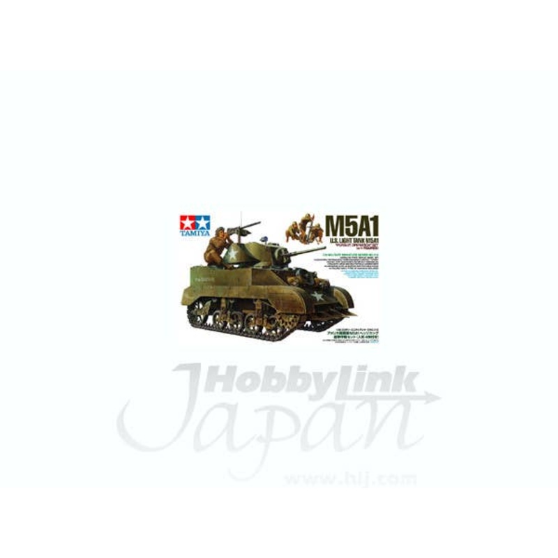 1/35 M5A1 U.S. Light Tank "Pursuit Operation" Set (w/4 Figures)