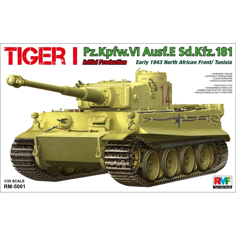 1/35 Tiger I Pz.Kpfw.VI Ausf.E SD.Kfz.181 Early 1943 North African Front: Tunisia