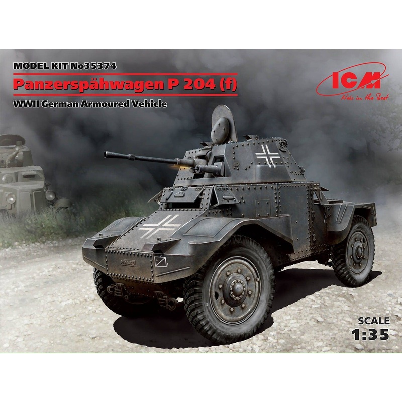 1/35 WWII German Armored Vehicle Panzerspahwagen P 204 (f)