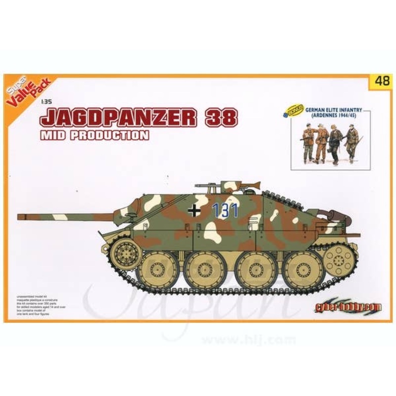 1/35 Jagdpanzer 38 (Hetzer) Mid Production w/Waffen Grenadier Ardennes 1944
