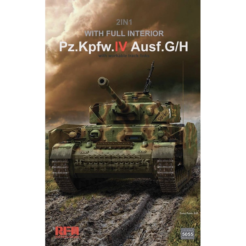 1/35 Pz.Kpfw.IV G/H w/Workable Track Links & Full Interior (2 In 1)