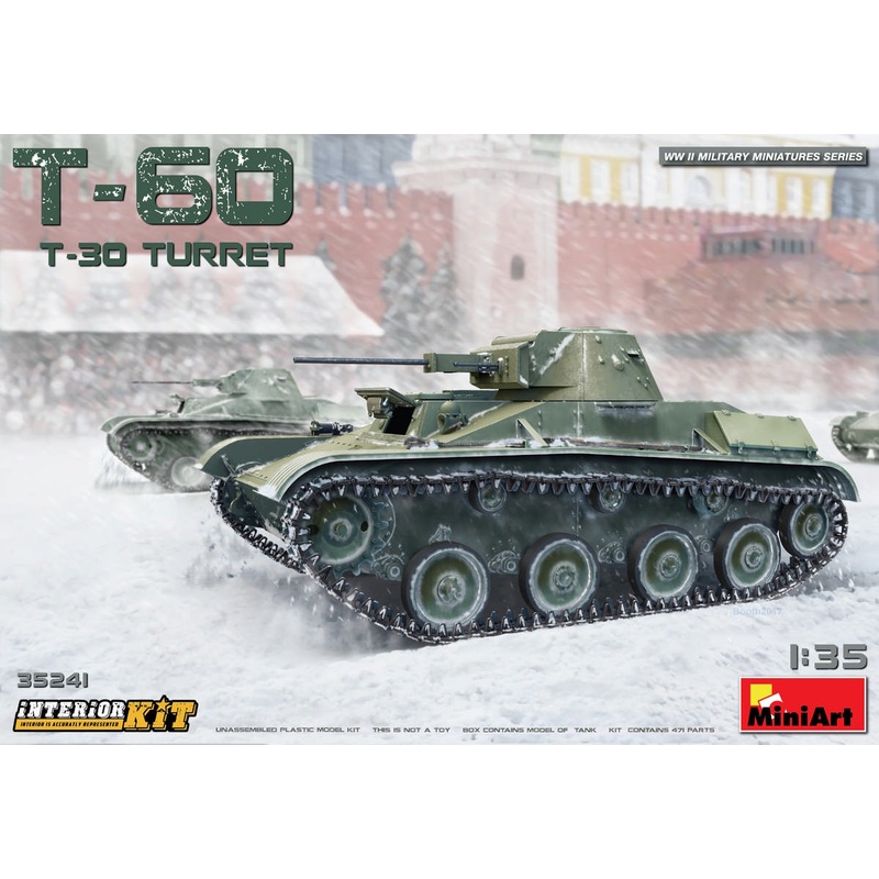 1/35 T-60 (T-30 Turret) Soviet Light Tank with Interior