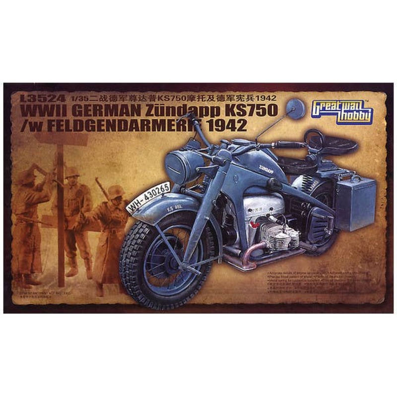 1/35 WWII German Zundapp KS750 /w Feldgendarmerie 1942