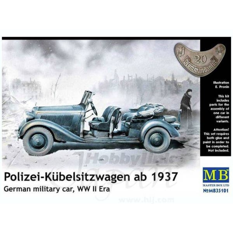 1/35 B-Grade Polizei-Kubelsitzwagen Ab 1937 German Military Car, WW II Era