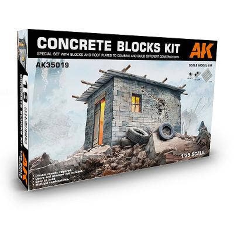 1/35 Concrete Bblock Shed Construction Kit