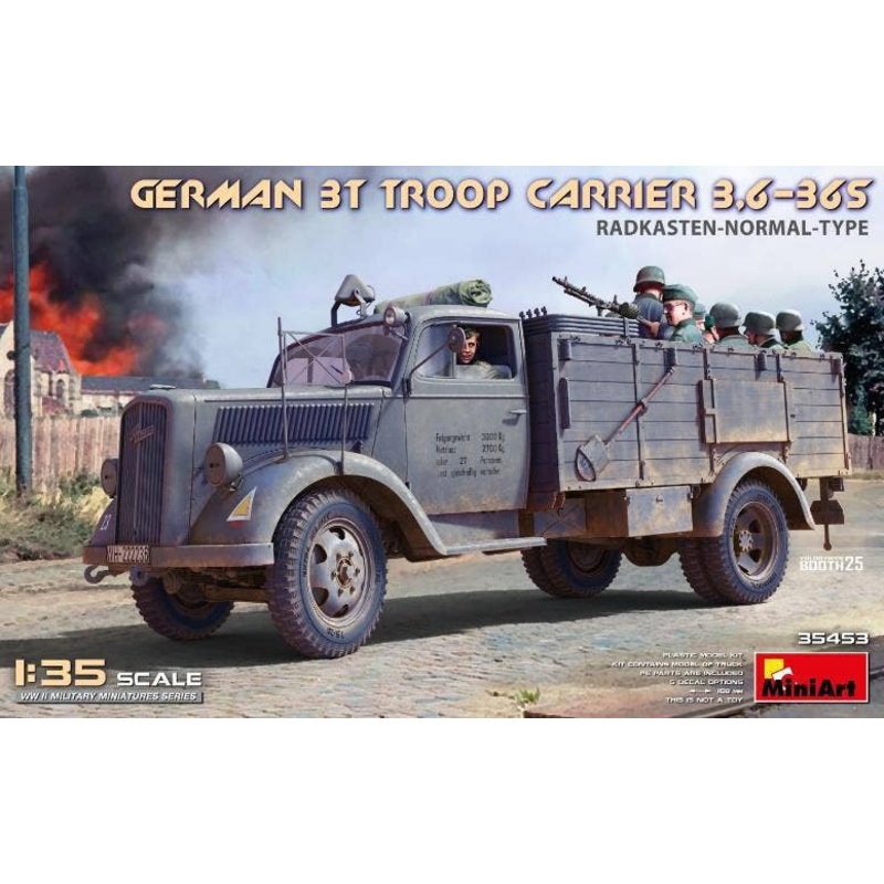1/35 German 3t Troop Carrier 3,6-36S Standard Fender Type