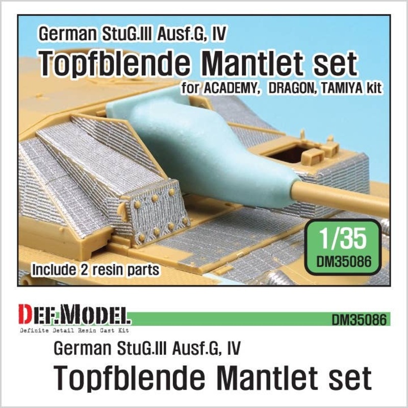 1/35 German StuG.III Ausf.G, IV Topfblende Mantlet Set (for Academy, Dragon, Tamiya)