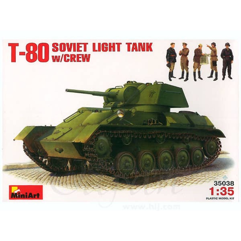 1/35 T-80 Soviet Light Tank w/Crew