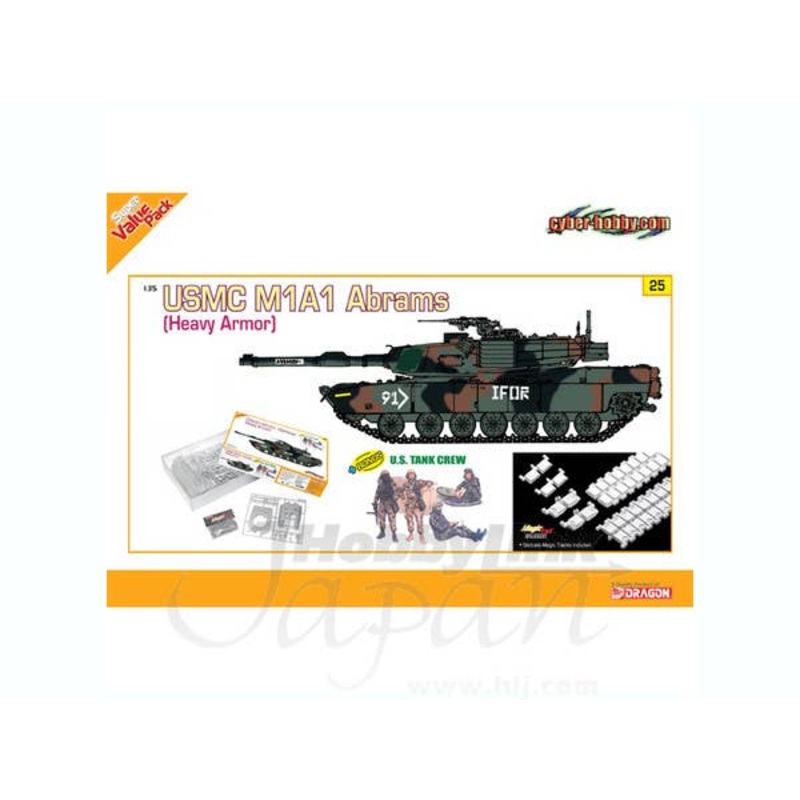 1/35 USMC M1A1 Abrams (Heavy Armor) + US Tank Crew (Orange Box)