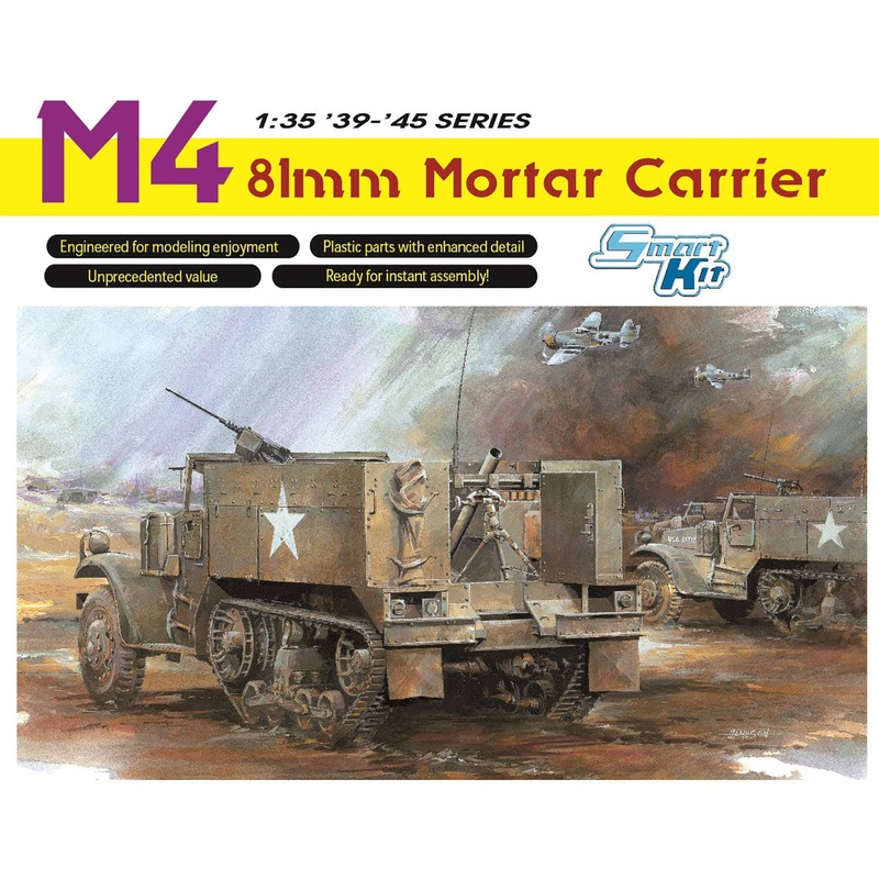 1/35 WWII US Army M4 81mm Self-Propelled Mortar Metal Barrel / 3D Printed Headlight Guard & Horn Guard Included