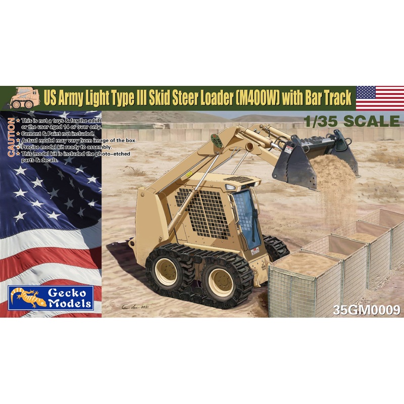 1/35 US Army Light Type III Skid Steer Loader (M400W)w/Bar Tracks