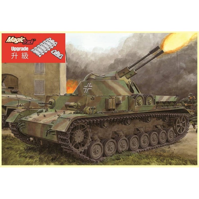 1/35 WW.II German Panzer IV Anti-Aircraft Tank (with 3cm Double Anti-Aircraft Gun) Kugelblitz Magic Track Included