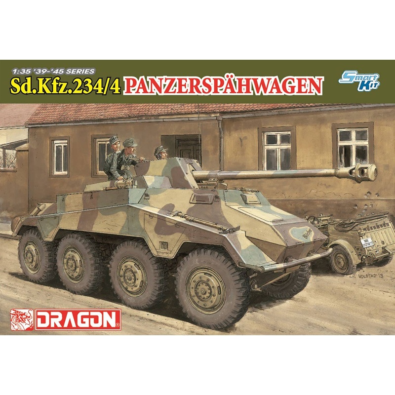 1/35 WWII German Army 8-Wheel Heavy Armored Vehicle Sd.Kfz.234 / 4 Packwagen Aluminum Gun Barrel / 3D Printed Parts / Metal Parts Included Luxury Kit