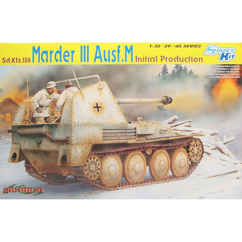 1/35 WWII German Army Anti-tank Self-Propelled Gun Marder III M Type Early Production Model