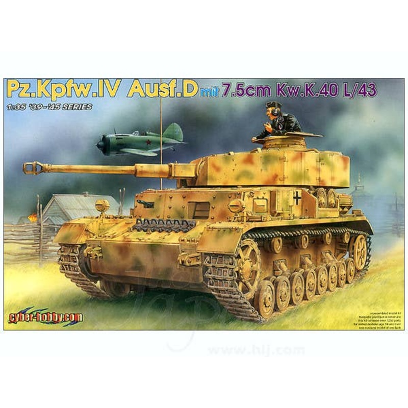 1/35 WWII German Pz.Kpfw.IV Ausf.D mit 7.5cm Kw.K.40 L/43