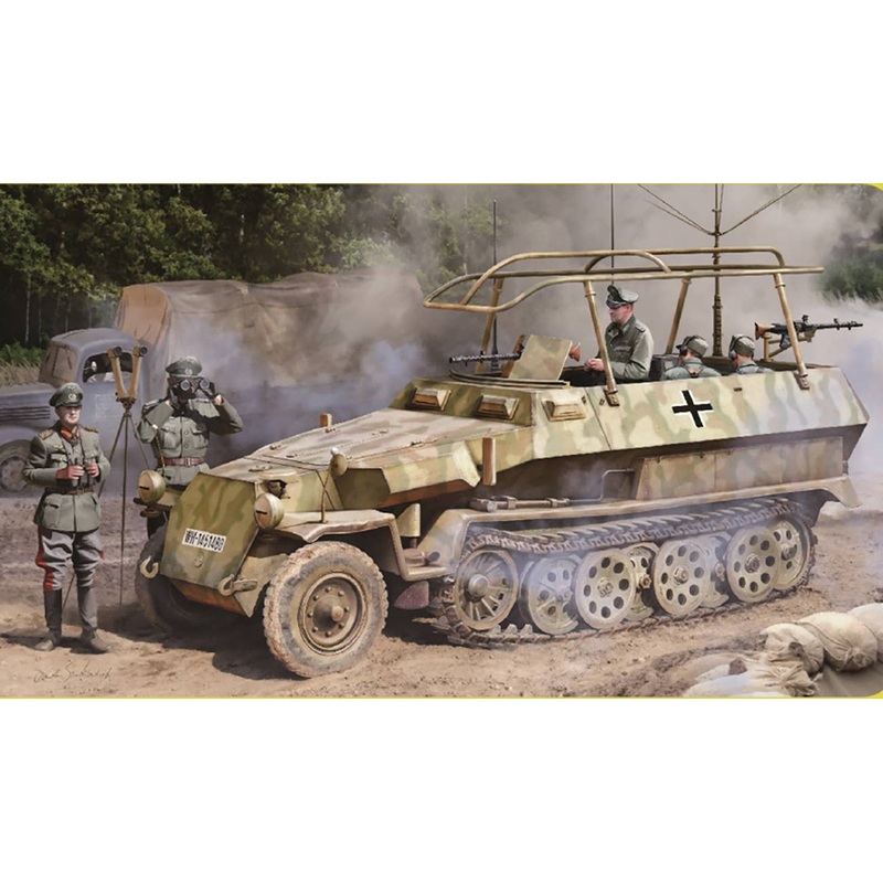 WW.II German Army Sd.Kfz.251/6 C Type Armored Command Vehicle EZ Track / Metal Vehicle Width Pole / Figure Included Luxury Specification