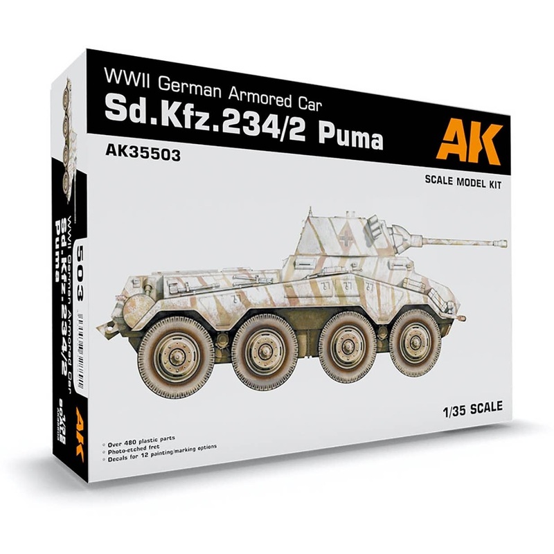 1/35 WW.II German Army 8 Wheel Heavy Armored Car Sd.Kfz.234/2 Puma