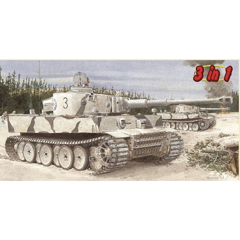 1/35 WW.II German Army Tiger I Very Early Production Type 502nd Heavy Tank Battalion Leningrad 1942 / 43 3 in 1 Magic Track / Aluminum Gun Barrel / 3D Parts Print / Metal Parts Included Luxury Specifications