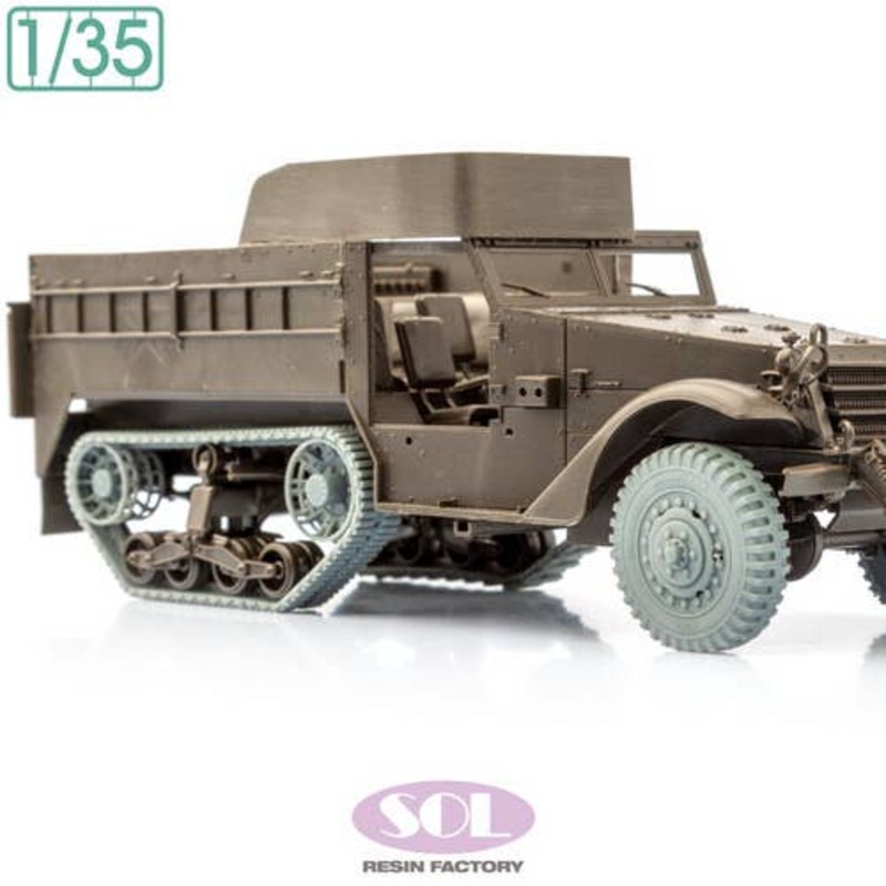 1/35 WWII American M3 half-track tire & tracks set (for Tamiya)