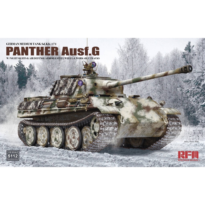 1/35 PANTHER Ausf.G w/Night Sights & Air Defense Armor & Steel Wheel
