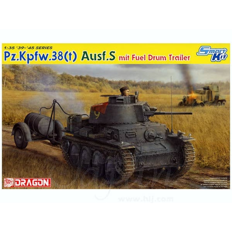 1/35 Pz.Kpfw.38(t) Ausf.S mit Fuel Drum Trailer
