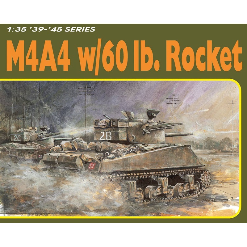 1/35 WW.II British Army M4A4 Sherman 60 pound Rocket Gun Aluminum Gun Barrel / Figure / 3D print Included Luxury Set