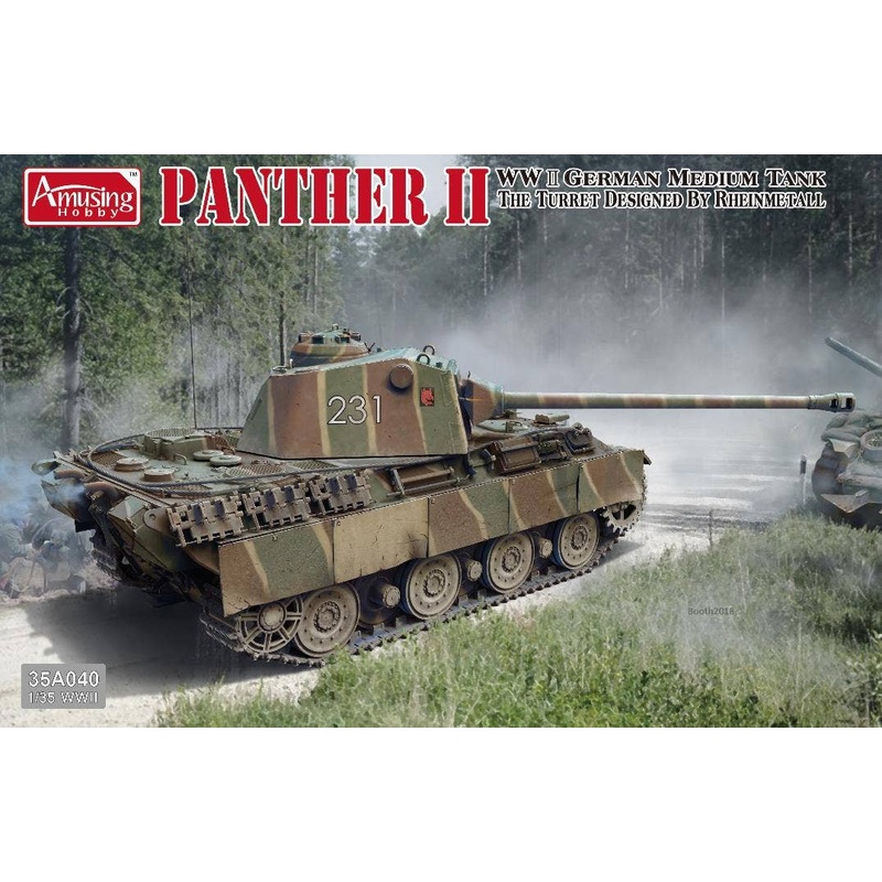 1/35 WWII Medium Tank Panther II Rheinmetall Turret