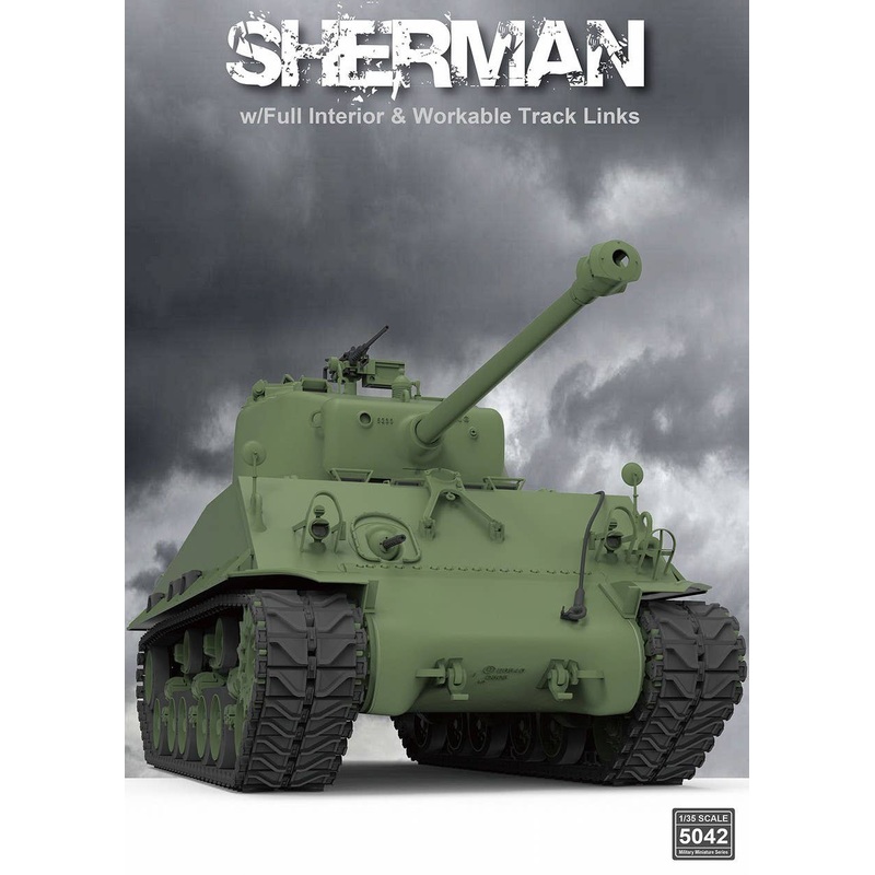 1/35 M4A3 76W HVSS Sherman with Full Interior and Workable Track Links