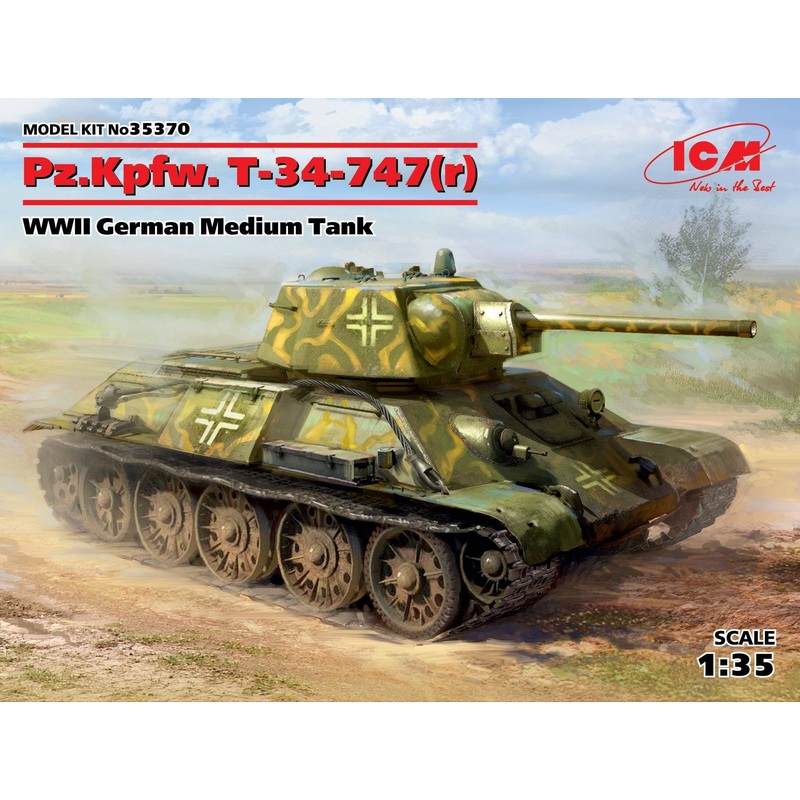 1/35 WWII German Medium Tank Pz.KpfW.747 T-34(r)