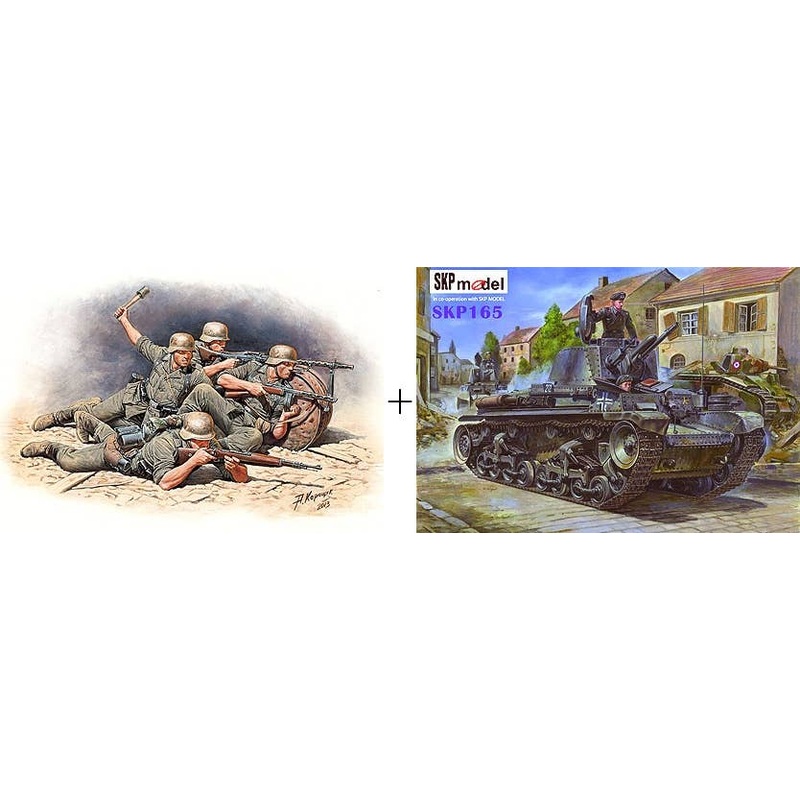 1/35 Collaboration German Infantry + German Skoda 35t Tank