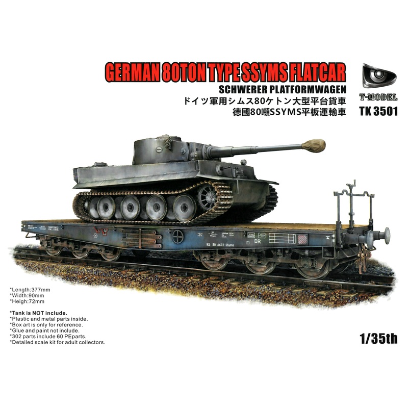 1/35 German 80ton SSyms Type Flatcar Schwerer Plattformwagen