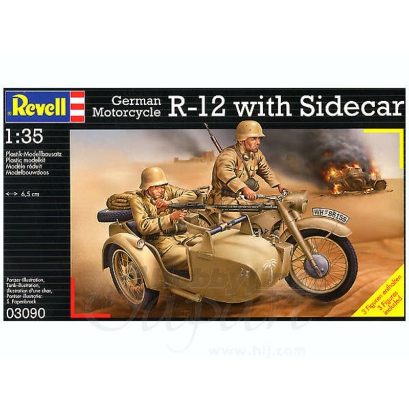 1/35 German Motorcycle R-12 with Sidecar