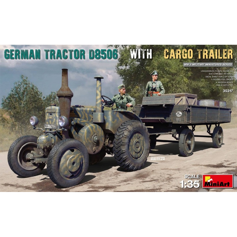 1/35 German Tractor D8506 with Cargo Trailer
