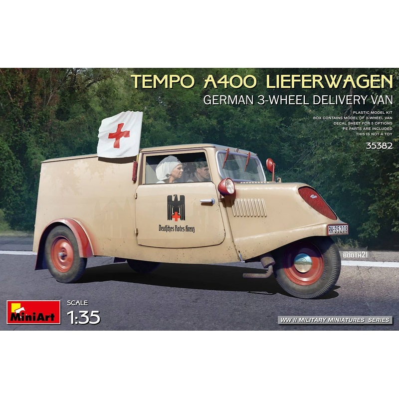 1/35 Tempo A400 Lieferwagen Germany Three-Wheeled Van for Delivery
