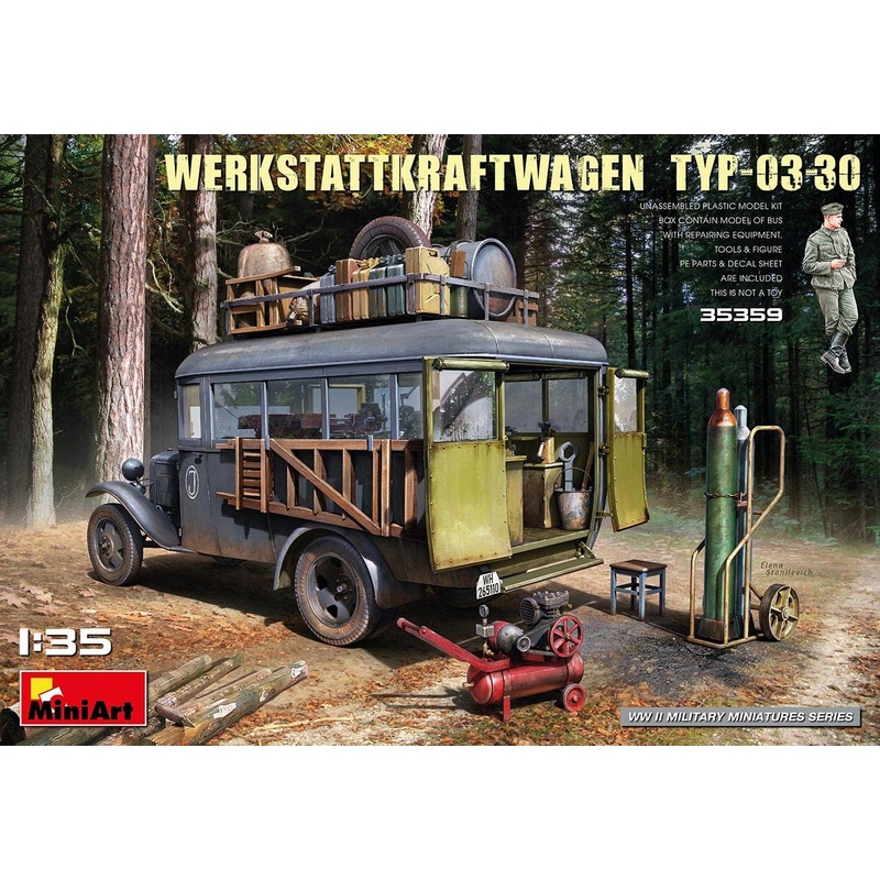 1/35 Werkstattkraftwagen Type 03-30 (With Repairing Machine, Tools And 1 Soldier)
