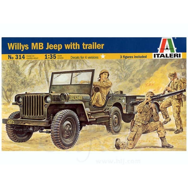 1/35 Willys MB Jeep with Trailer