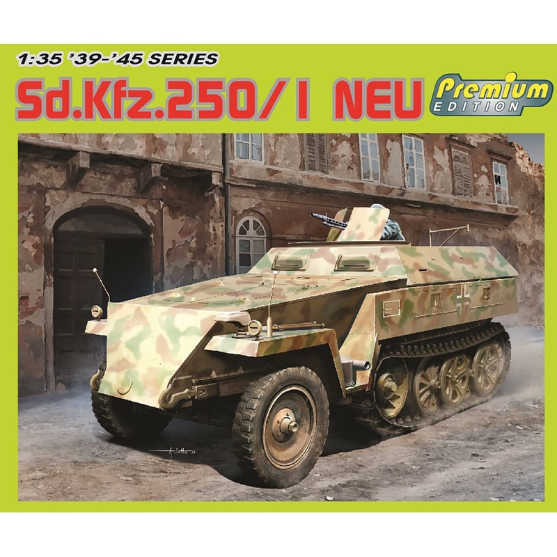 1/35 WW.II German Army Sd.Kfz.250 /1 Neu Armored Personnel Carrier Magic Track Included Premium Edition