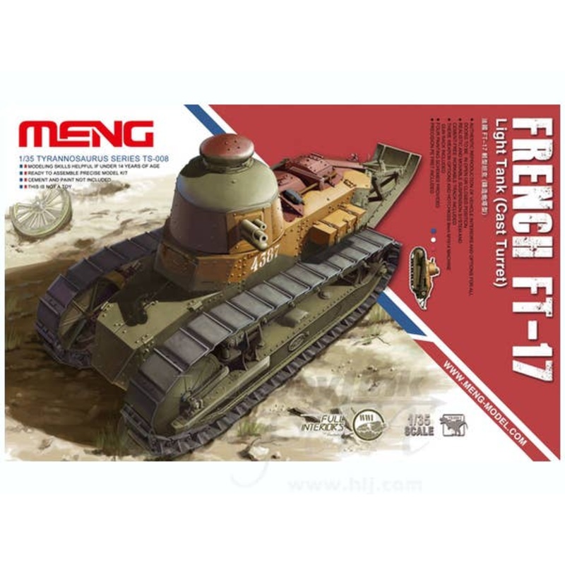 1/35 French Renault FT-17 Light Tank (Cast Turret)