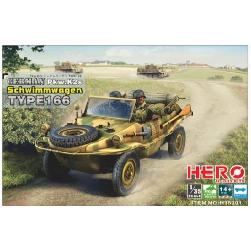 1/35 German Pkw.K2s Schwimmwagen Type 166